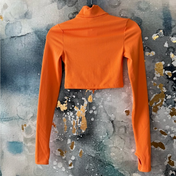 Divided | Orange Zip Long Sleeve - Picture 3 of 9